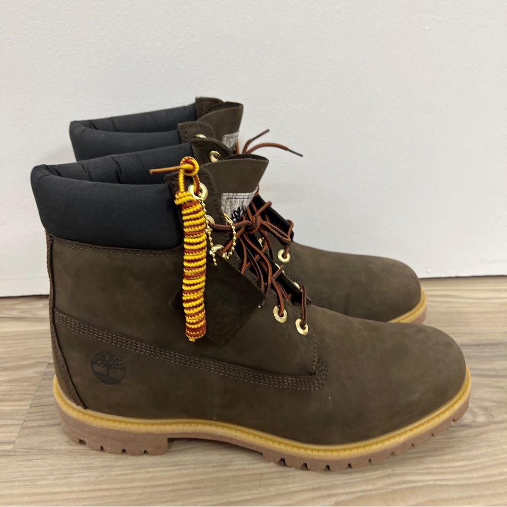 Timberland 6" Waterproof Boots Dark Brown Nubuck Men’s Size 12 TB0A5TJ5 NWOB - Picture 4 of 7